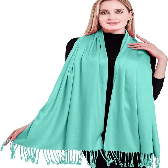 Solid Colour Nepalese Shawl Scarf Wrap Stole Throw Head Wrap Pashmina NEW - Picture 1 of 9